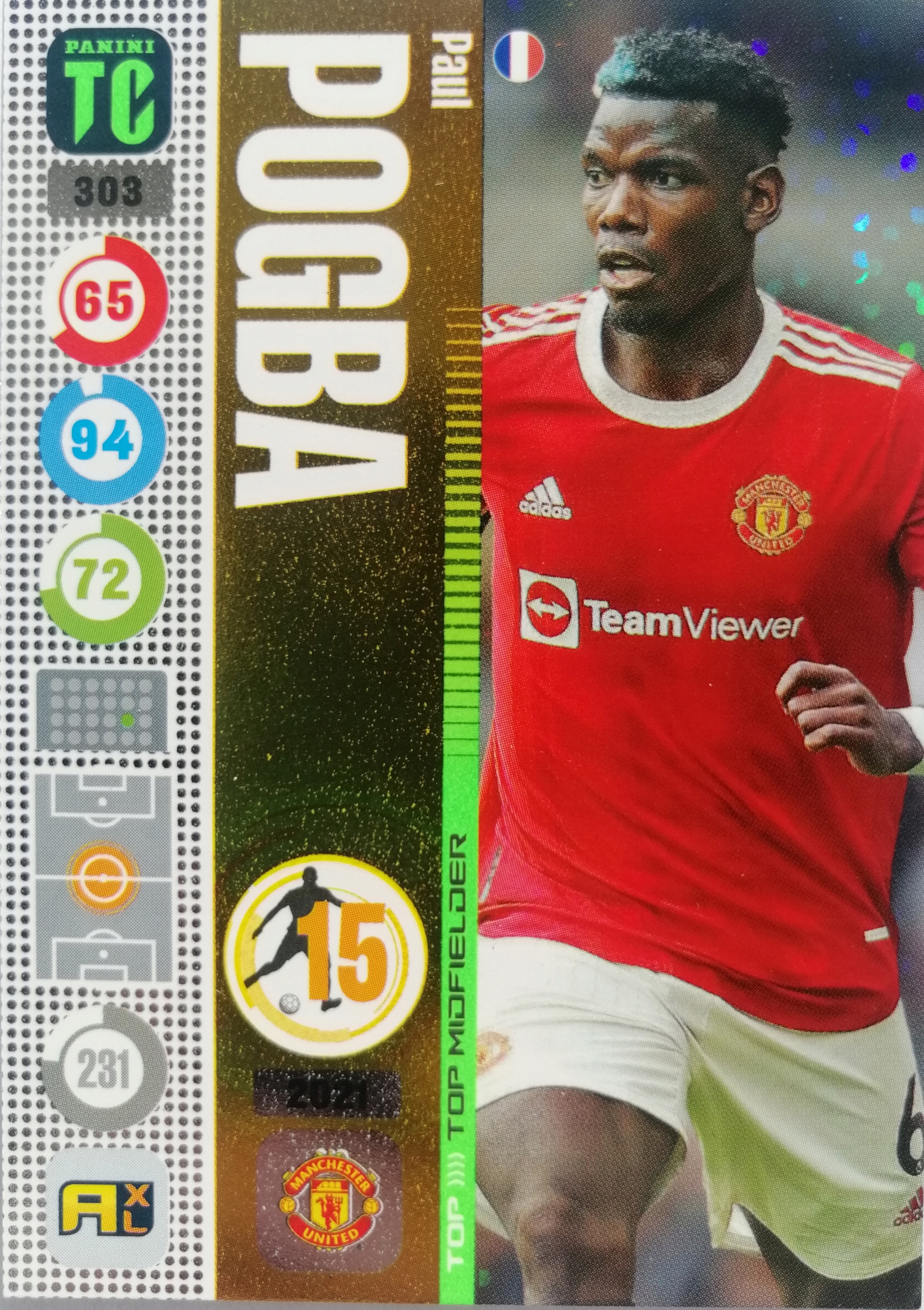 Panini Top Class Top Midfielder 303 Paul Pogba