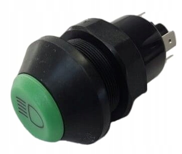 Tlačítkový spínač osvětlení, kulatý, zelený 11125200PN
