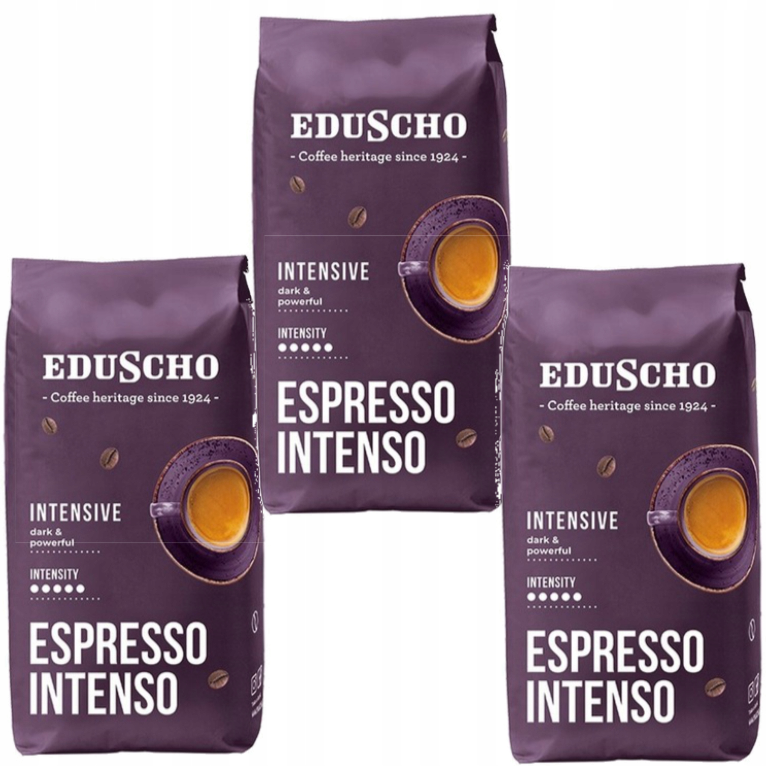 Levně Eduscho Espresso Intenso Káva Zrnková Robusta 1kg x3