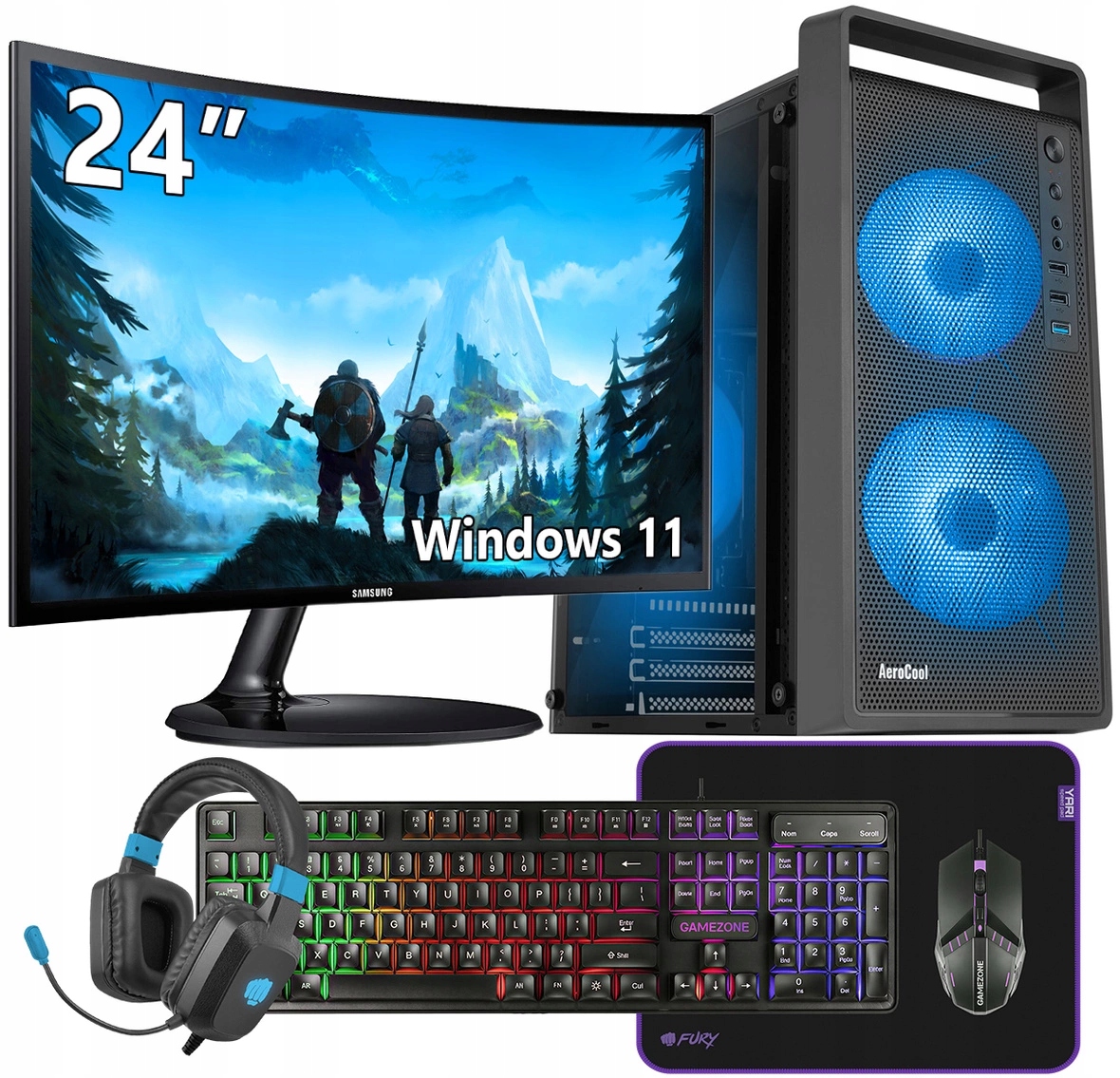 Herní Set Rtx 3050 Core i5 32GB DDR4 Ssd 512GB Monitor 24 Zakřivený