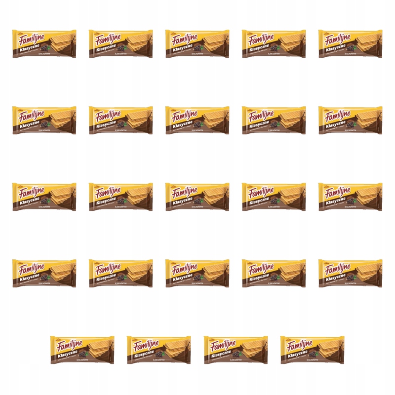Familijne Wafle o smaku kakaowym 180g X24