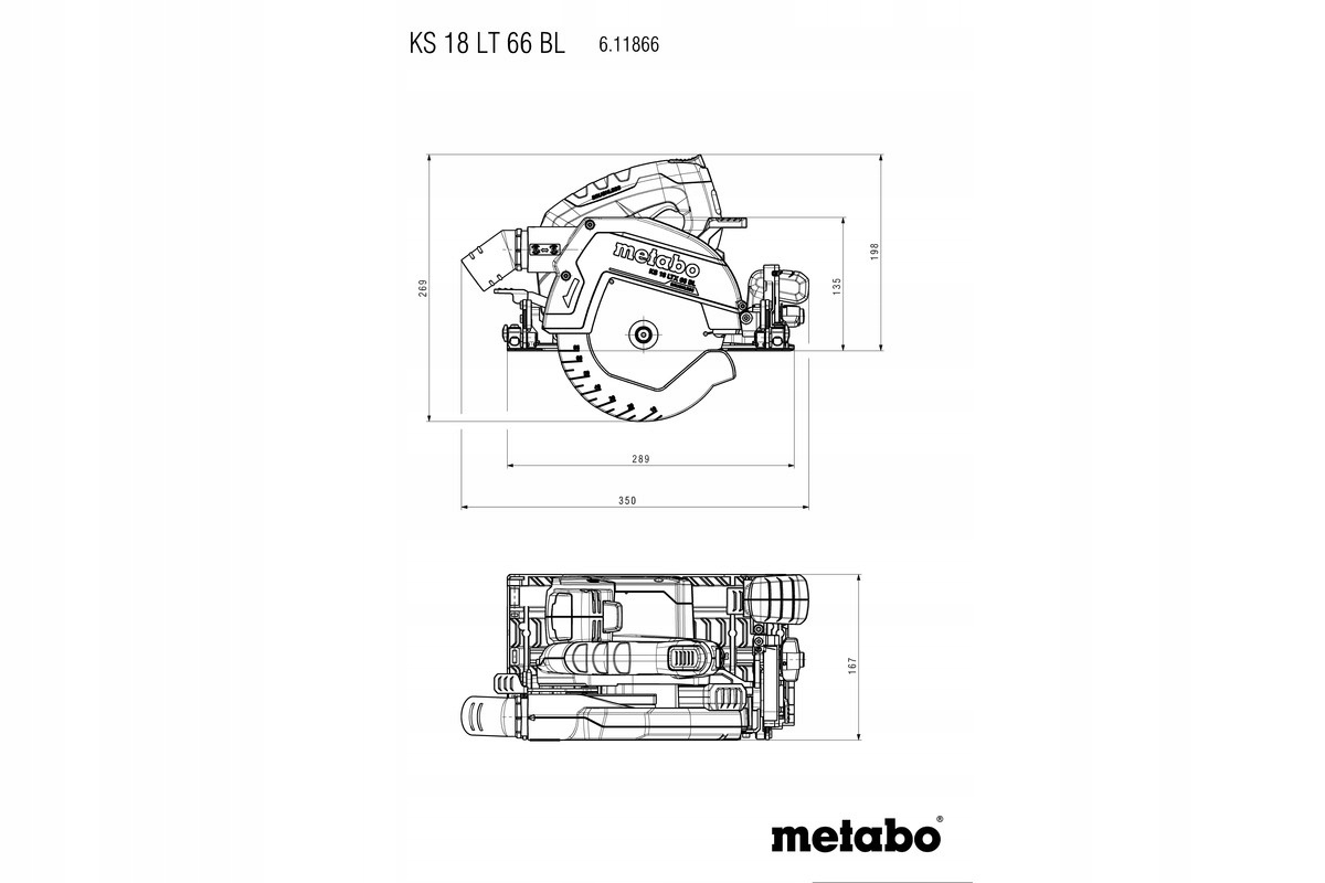 PILARKA TARCZOWA AKUMULATOROWA KS 18 LTX 66 BL Marka Metabo