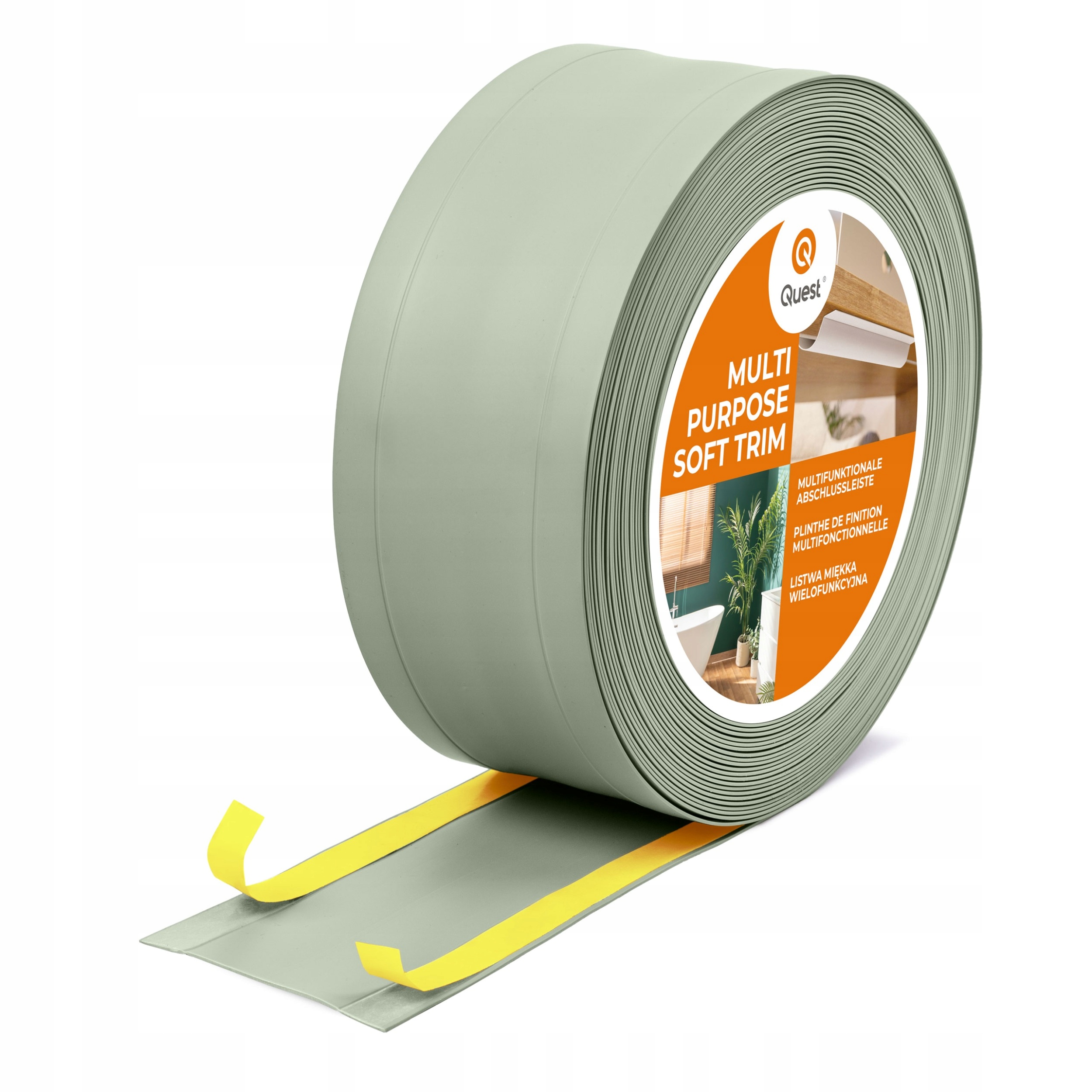 Pvc dokončovací lišta 6v1 samolepicí, světle zelená 20 m 95 mm, W1