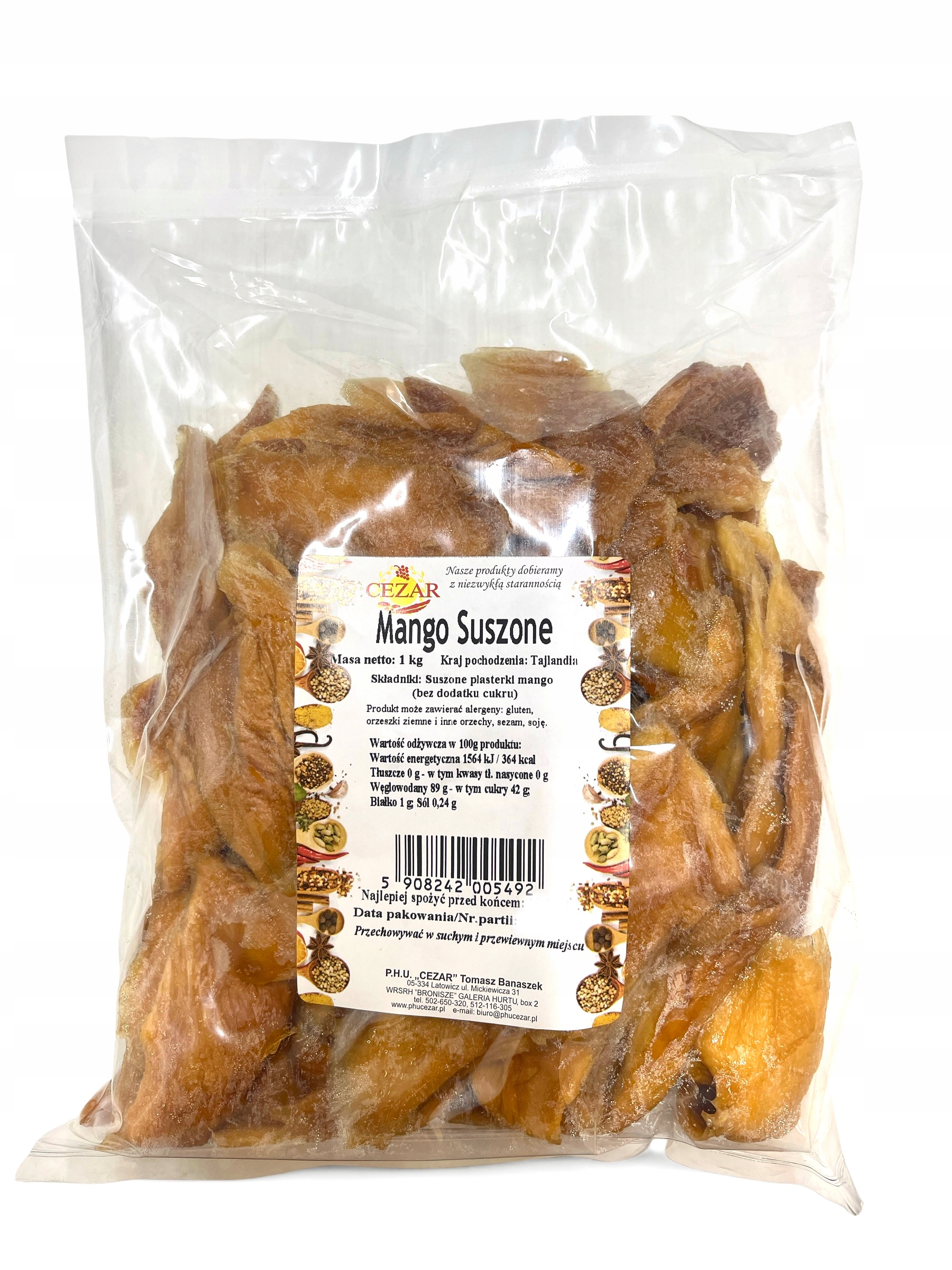 Levně Sušené Mango, přirozeně plátky 1 Kg