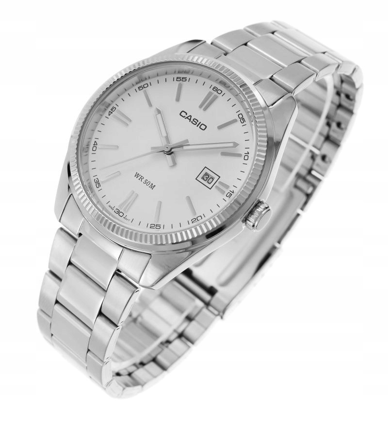 Elegantní Pánské Hodinky Casio MTP-1302PD-7A1VEF S Datumem, Stříbrno-bílé Box