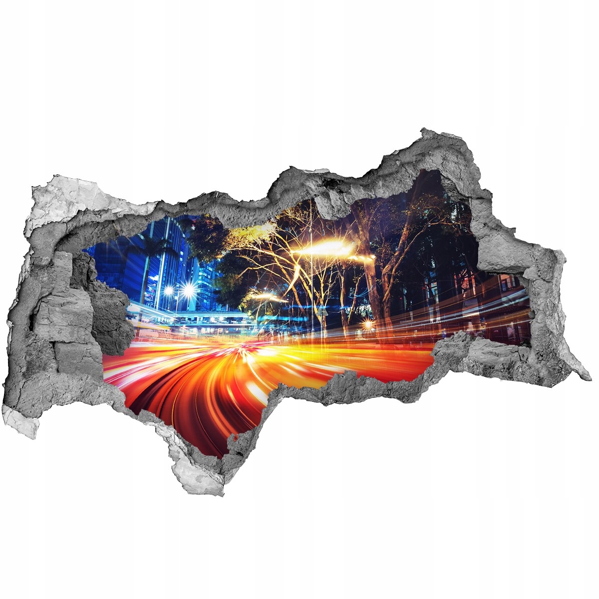 

Fototapeta dziura na ścianę 3d Prędkość w mieście