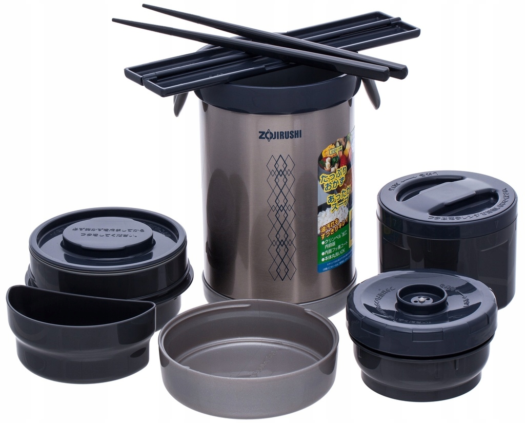 Zojirushi termoska na jídlo nerezová ocel 3 nádoby SL-NC09ST 0,88 L1