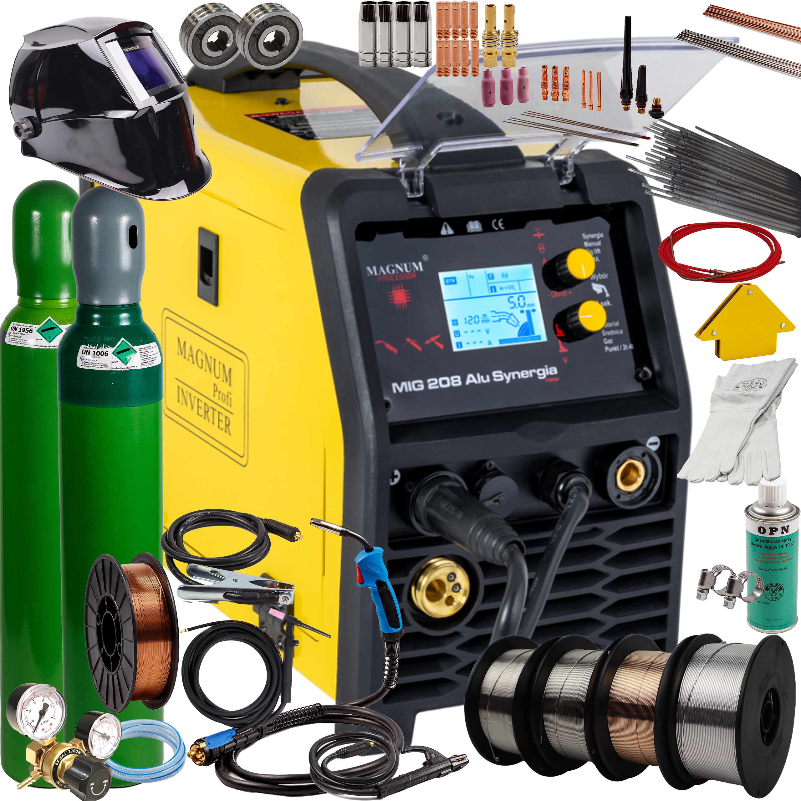 Svařovací Stroj Migomat Mig Magnum 208 Synergie sada 2 ks