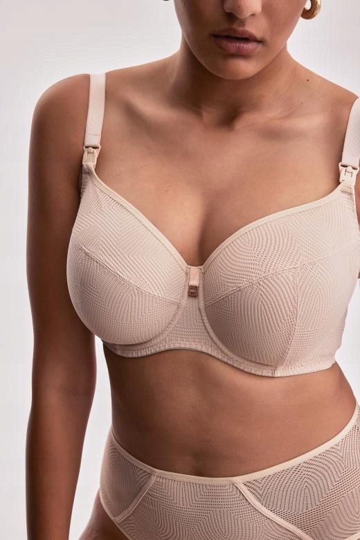 BIUSTONOSZ DO KARMIENIA CIĄŻOWY ALLES MIĘKKI SOFT MAMA DOTS 02 BEŻ 85F Marka Alles