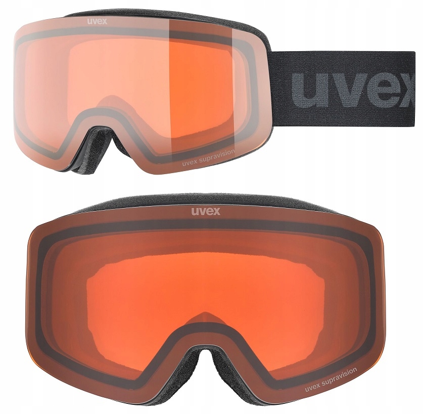 Gogle narciarskie Juniorskie Uvex Pwdr Lg black mat Szyba Orange S1