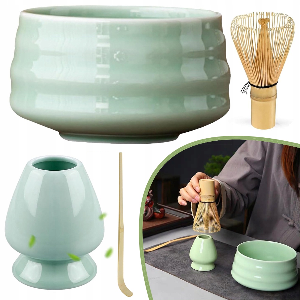 4-DÍLNÁ Sada Metel Matcha, Sada Na Čaj Matcha, Metla Matcha