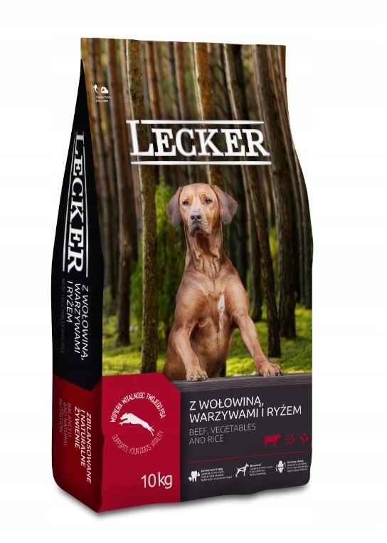 Karma dla psa sucha Lecker z wołowiną, warzywami i ryżem 20kg