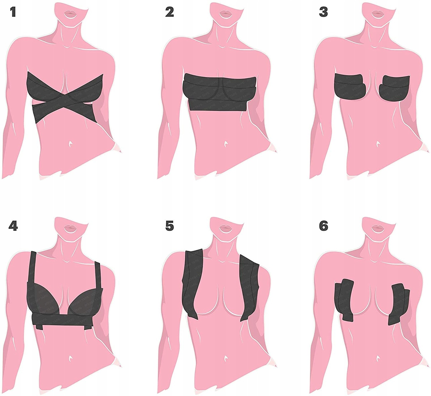 BOOB TAPE TAŚMA UNOSZĄCA BIUST MODELUJĄCA 5m BEŻOW Kolor beżowy