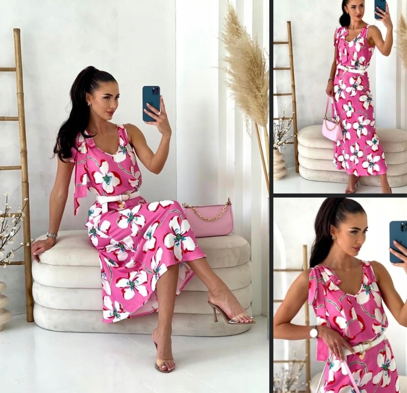Sukně s barevnými květy 0974 Lalous vel L