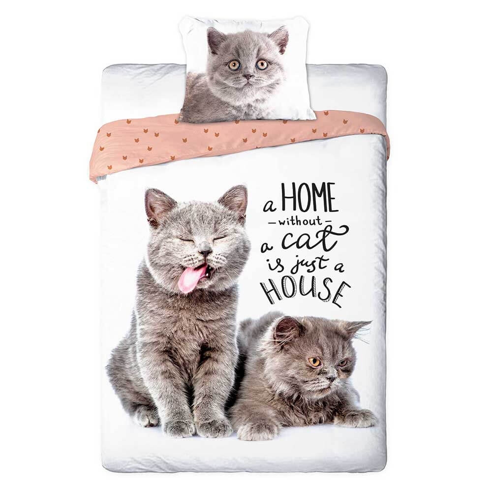 Pościel bawełna kotki 140x200 koty język