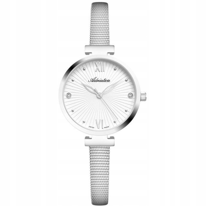 Adriatica dámské stříbrné hodinky Classic na mesh náramku A3781.5183Q
