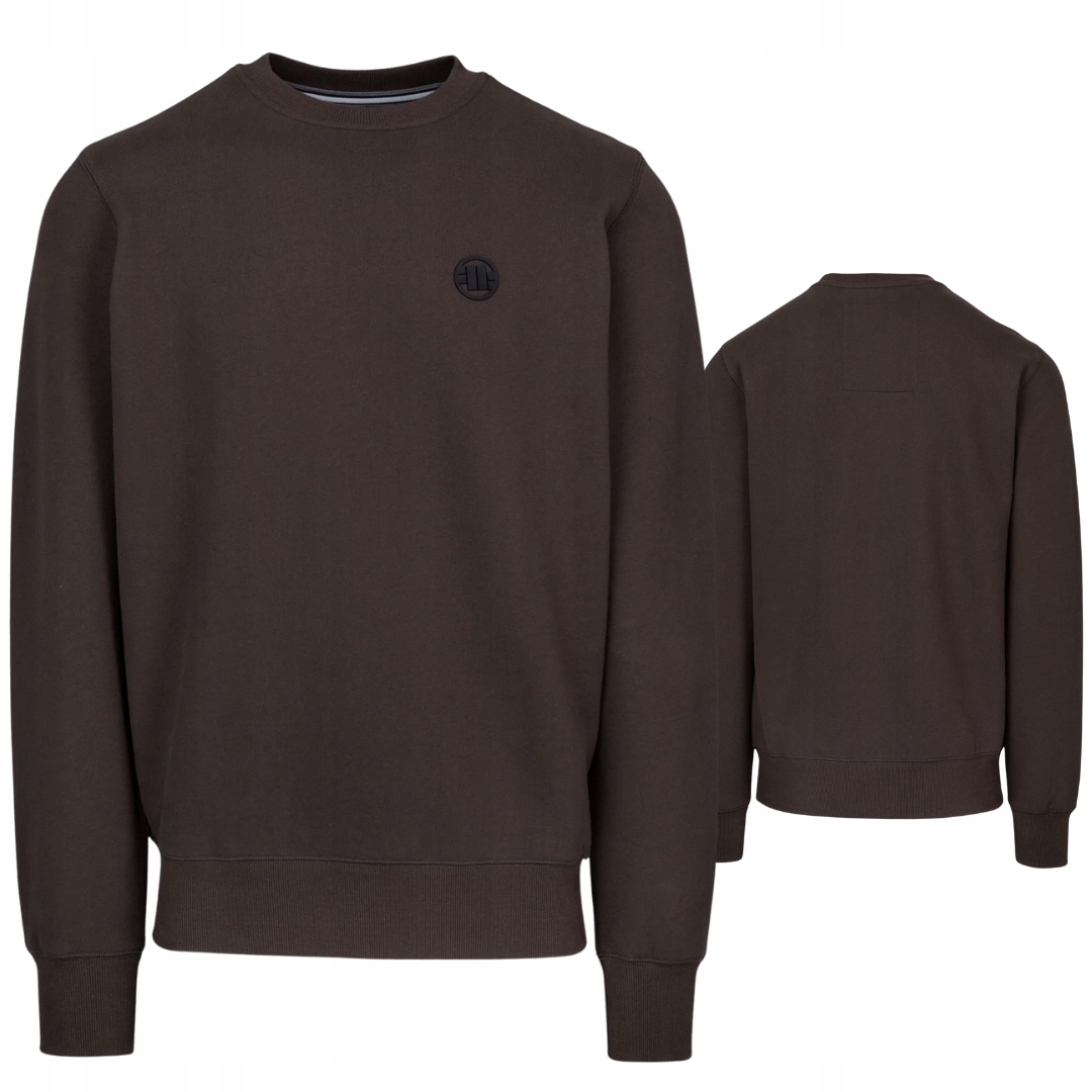 Pitbull West Coast Pánská Mikina Crewneck Small Logo Hnědá Čokoládová S
