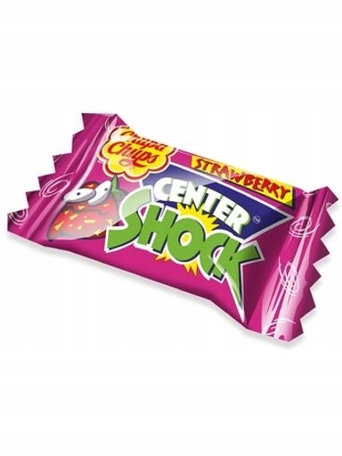 Levně Chupa Chups žvýkačka Center Shock Jahoda 100 x 4 g