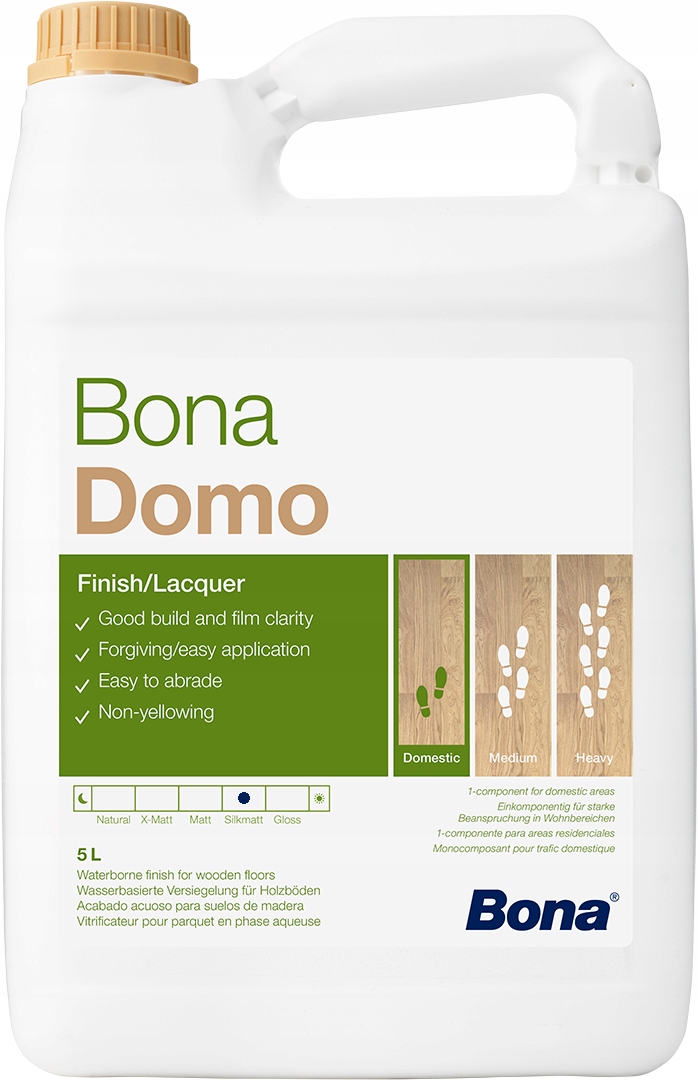 Bona Domo Polomat 5L vrchní lak na parkety a dřevo