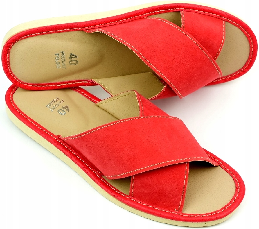 KAPCIE PANTOFLE KLAPKI DOMOWE DAMSKIE CIAPY r. 39 - 25 cm