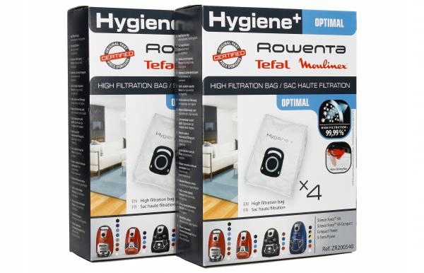 

Oryginale worki Tefal Hygiene+ ZR200540 x 8 szt