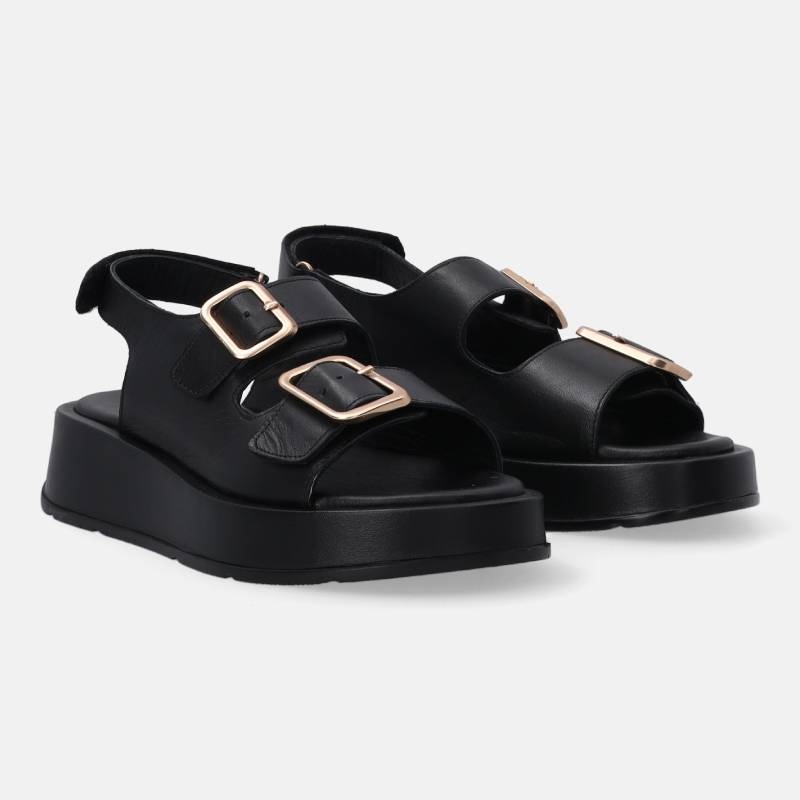 Venezia H022LEBLOBS045 černé sandály vel. 38 ozdobné přezky Kochland
