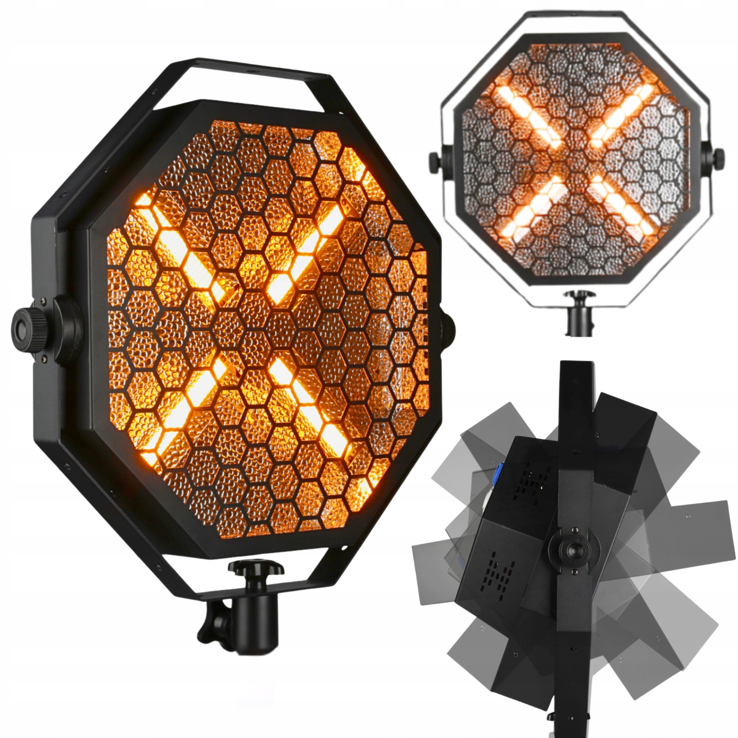 Scénický Estradový Reflektor Vintage Retro teplá bílá 4x60W Ww Led Rgb