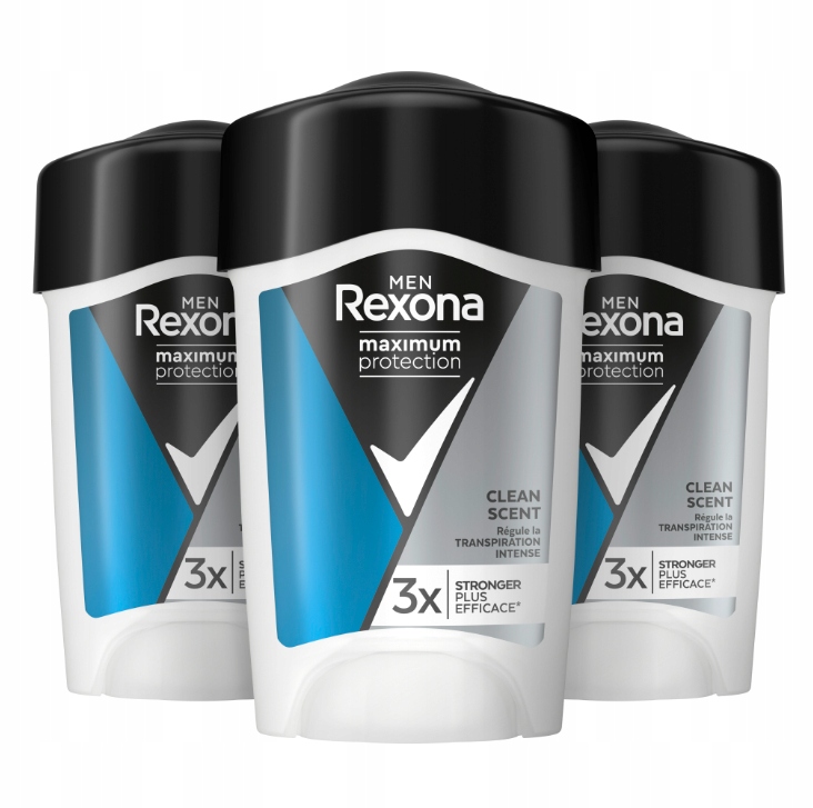 Rexona Men Maximum Clean antyperspirant w sztyfcie męski 3x45 ml