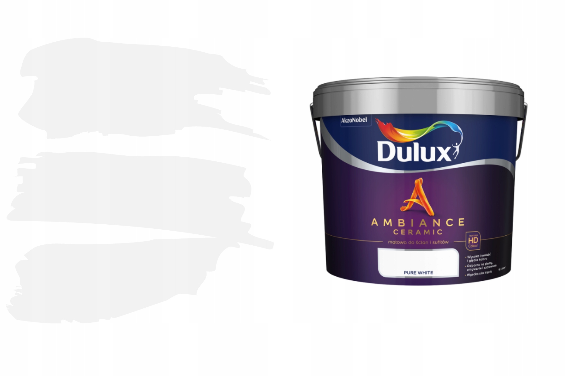 Dulux barva na stěny keramická Ambiance Ceramic Pure White Čistá Bílá 9L