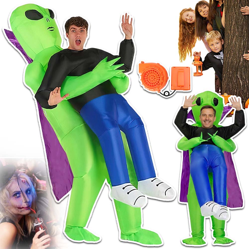Kostým Alien Mimozemšťana Na Nafukování Na Halloween Dárek 150-190 CM