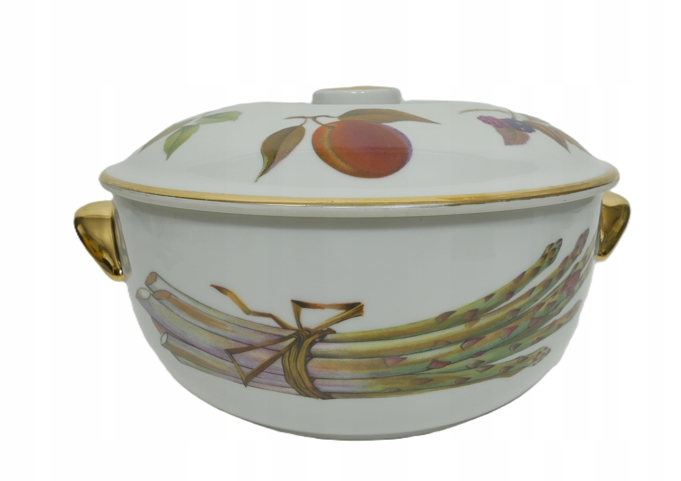 ANTYK - ŻAROODPORNY RONDEL : EVESHAM - ROYAL WORCESTER
