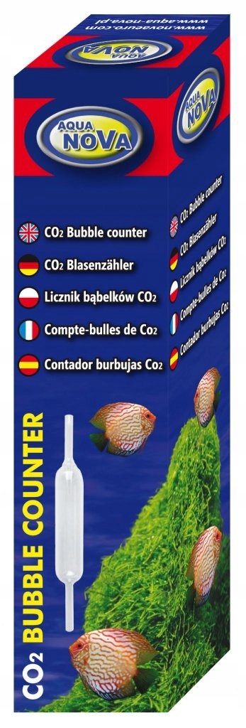 

Aqua Nova Szklany licznik bąbelków co2