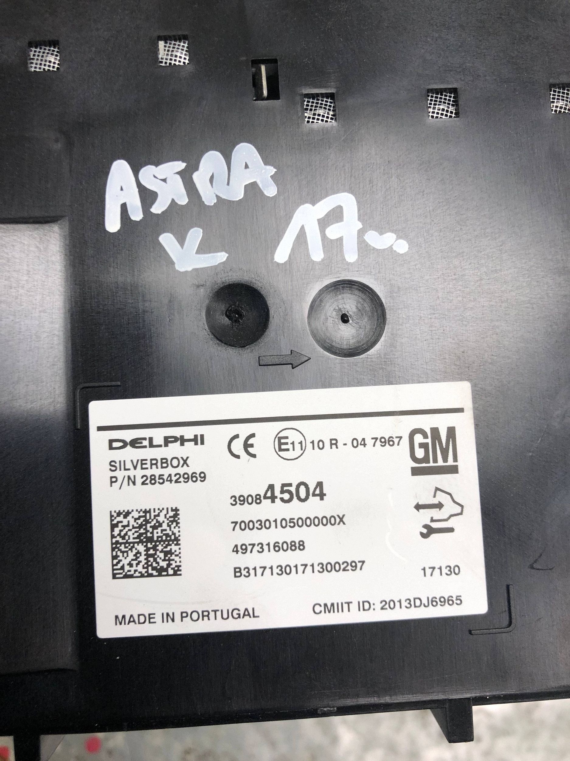 module control unit radio OPEL ASTRA K 39084504