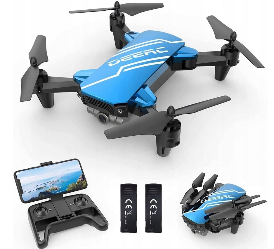 Dron deerc D20 s kamerou 720P Hd modrý