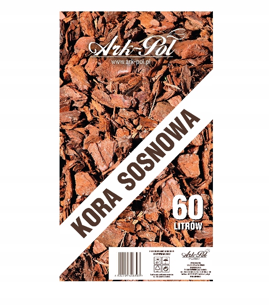 

Kora Sosnowa 60 litrów pod tuje krzewy