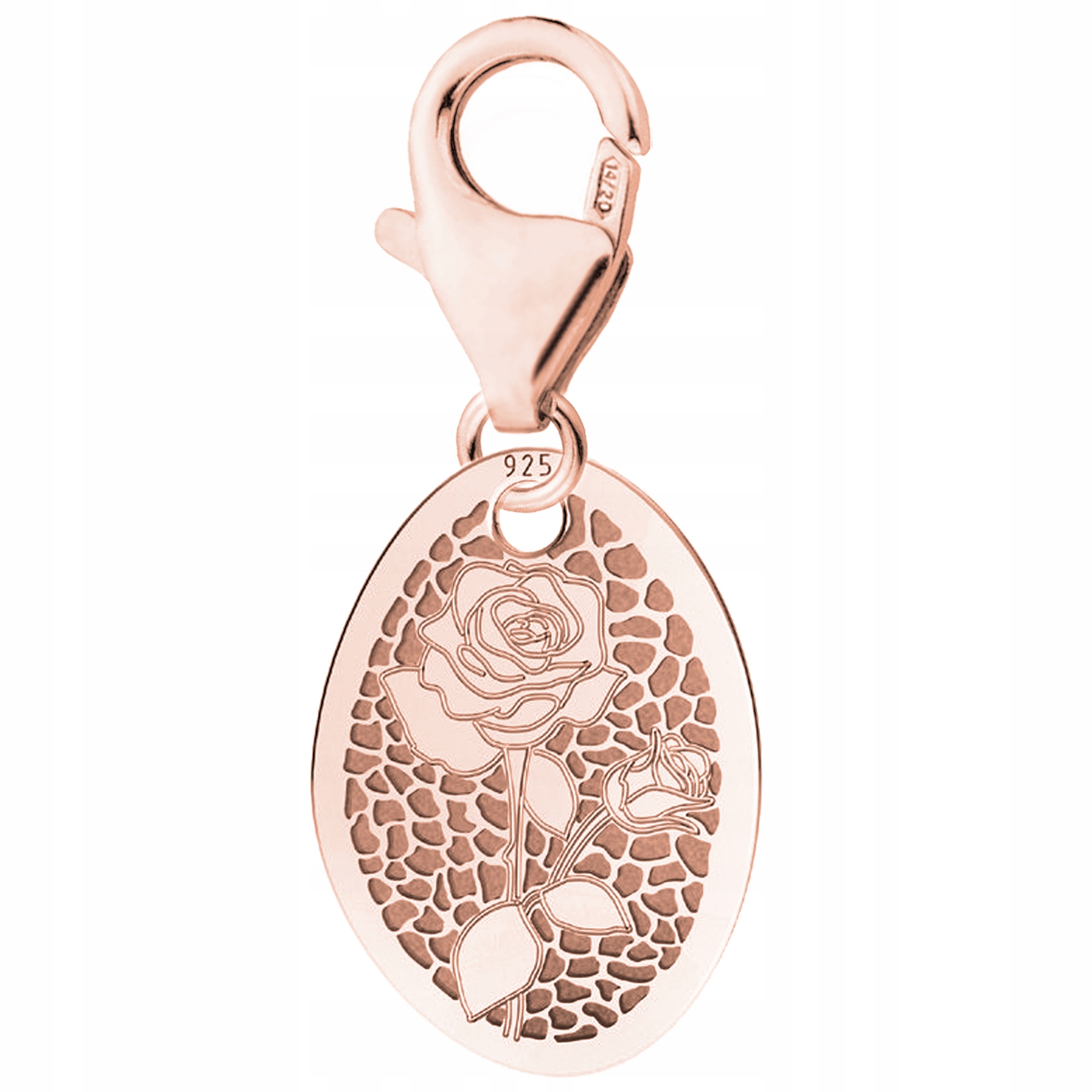 Přívěsek Pozlacený Plech s Květem Růže Rostlina Květina Stříbro 925