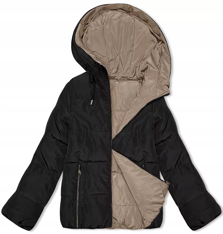 Bunda 2 V 1 S Kapucí B8182 Černá XL (42)