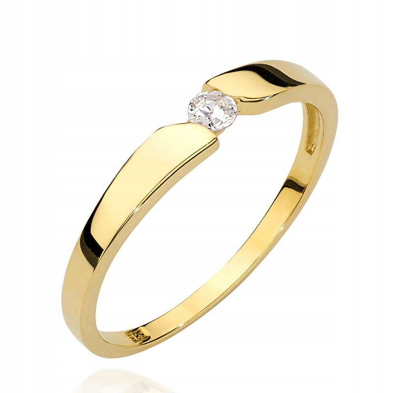 

Zaręczynowy Pierścionek Złoty Z Brylantem 0,08ct