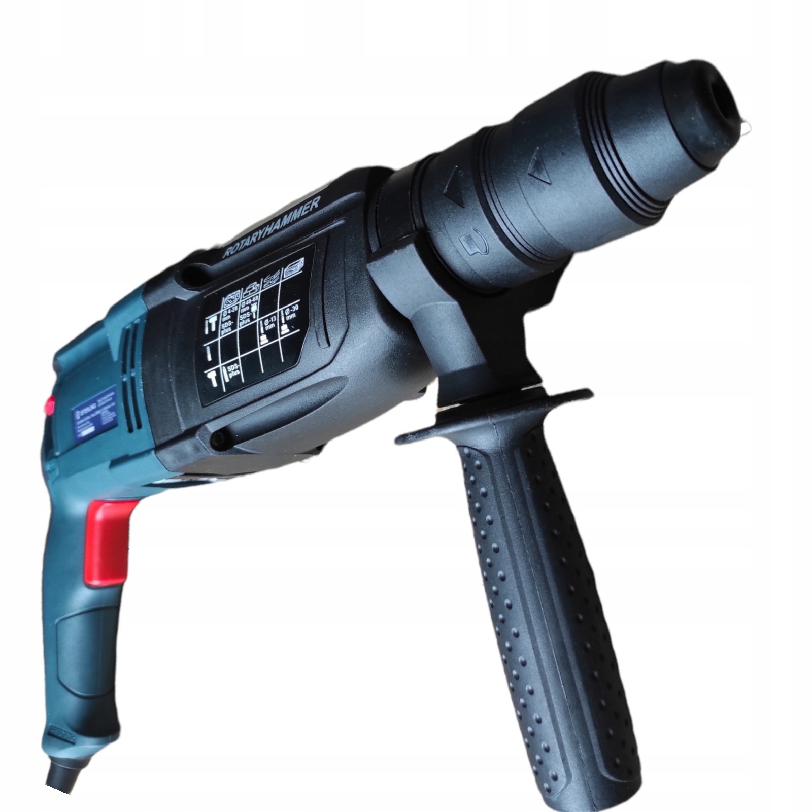 MŁOTOWIERTARKA WIERTARKA MŁOT UDAROWY 2950W SDS+ DUŻY ZESTAW WIERTEŁ 11ele Zasilanie sieciowe