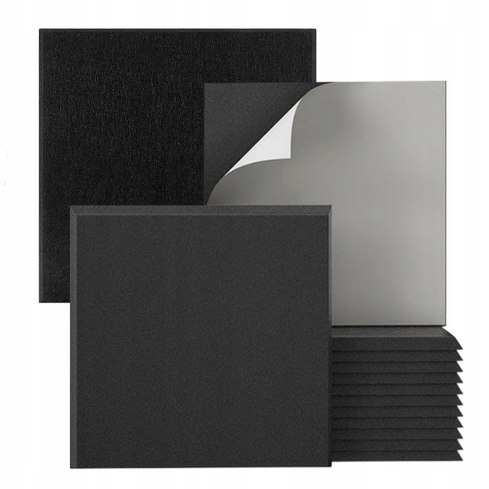 Tlumící Podložka Pro Čtvercové Panely 24 Ks 30X30 CM, Snadná Montáž Na Stěnu