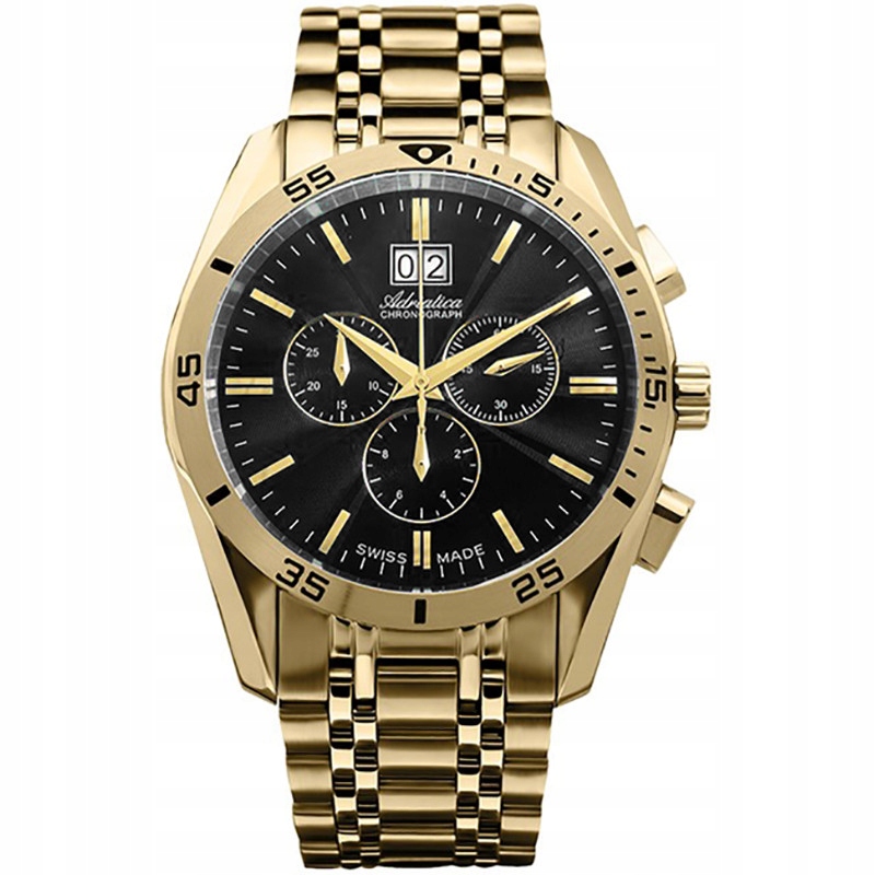 Pánské Hodinky Adriatica A8202.1114CH zlatý náramek