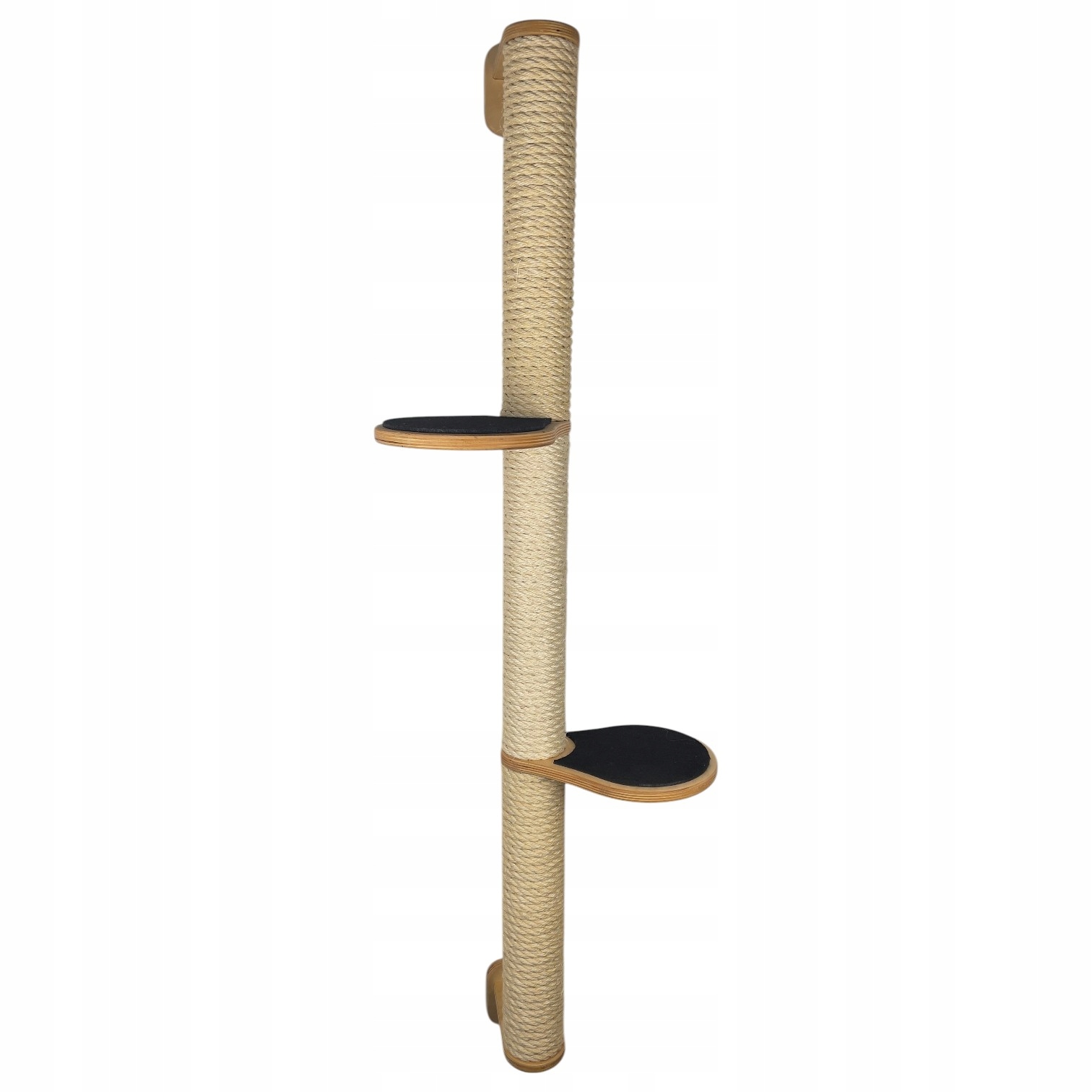 Nástěnný škrabák pro kočky – dvě kulaté police – 3x38 cm – Sisal