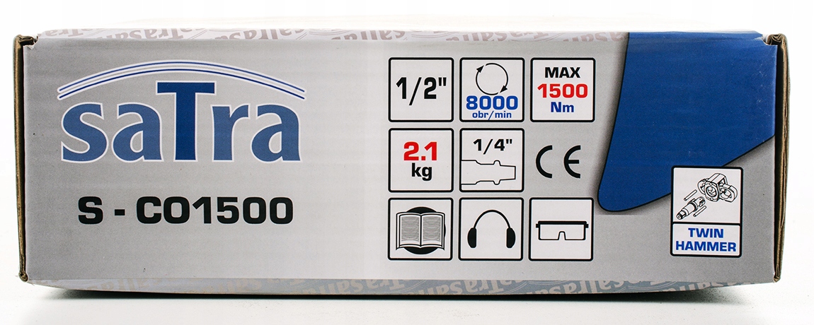 UDAROWY KLUCZ PNEUMATYCZNY kół 1/2 SATRA + NASADKI Rozmiar trzpienia 1/2''