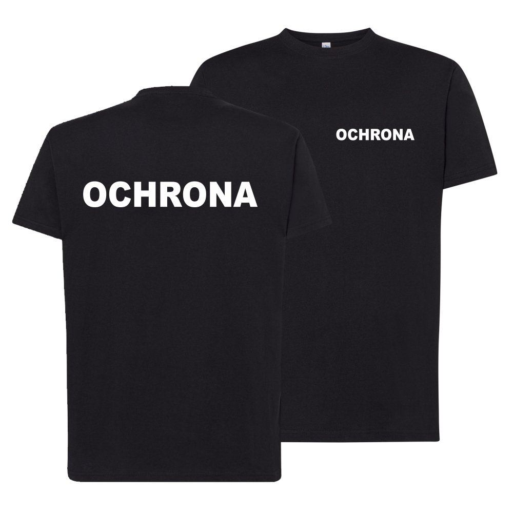 

Koszulka T-shirt z nadrukiem napisem Ochrona L