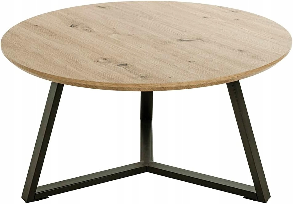 levný konferenční stolek Haku kulatý 80 x 80 x 42 cm dub