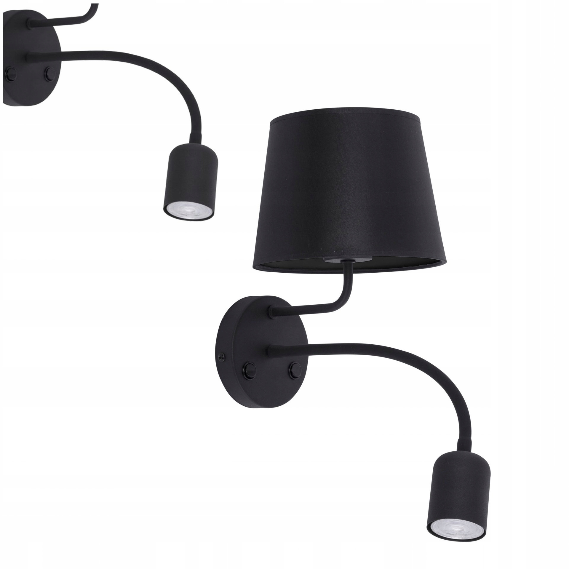 Nástěnné svítidlo na čtení Maja Black 2537 Tk Lighting