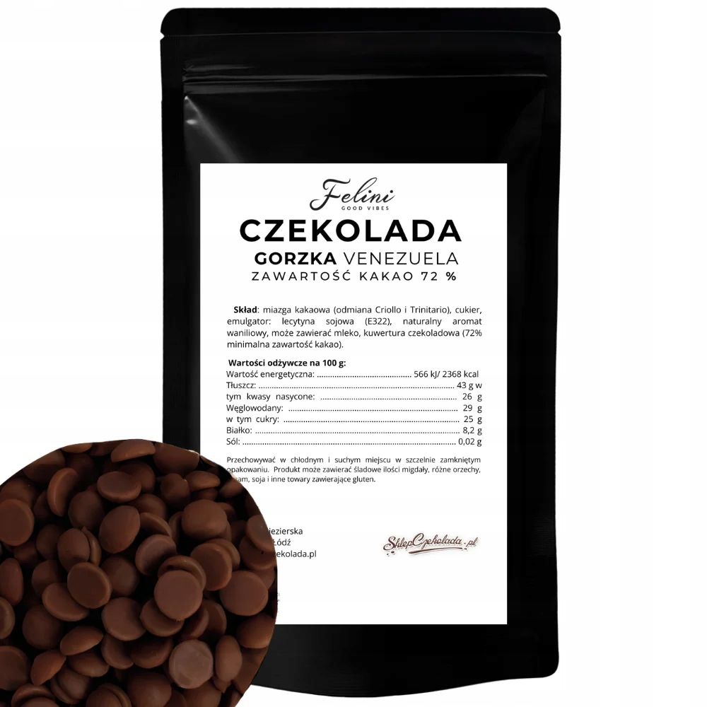 Felini hořká čokoláda Venezuela 72% 500 g
