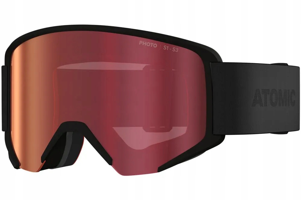 Gogle Narciarskie Atomic Savor L Photo S1-S3 Black Red Otg AN5106932
