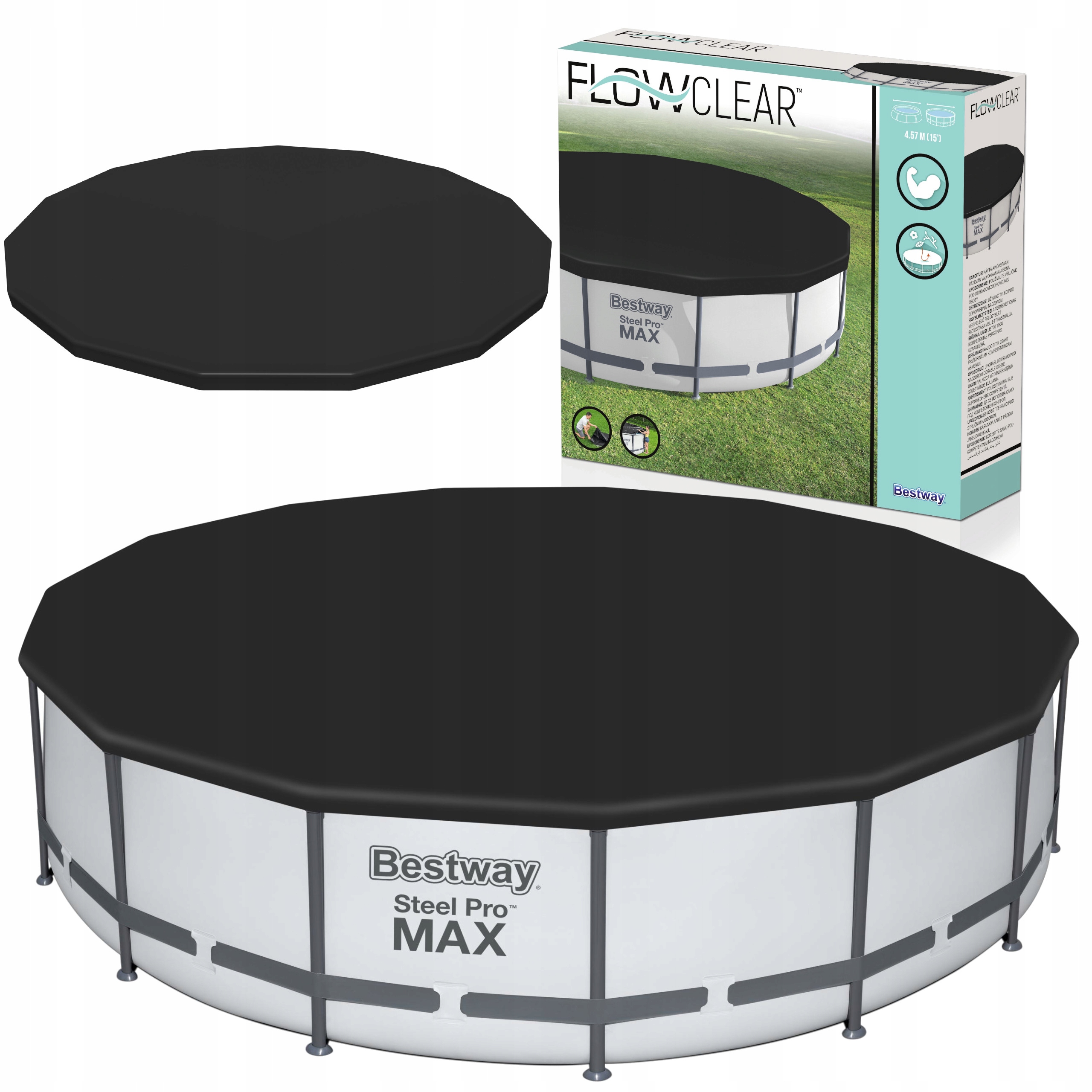 

Bestway Przykrycie na basen stelażowy 457cm 58038