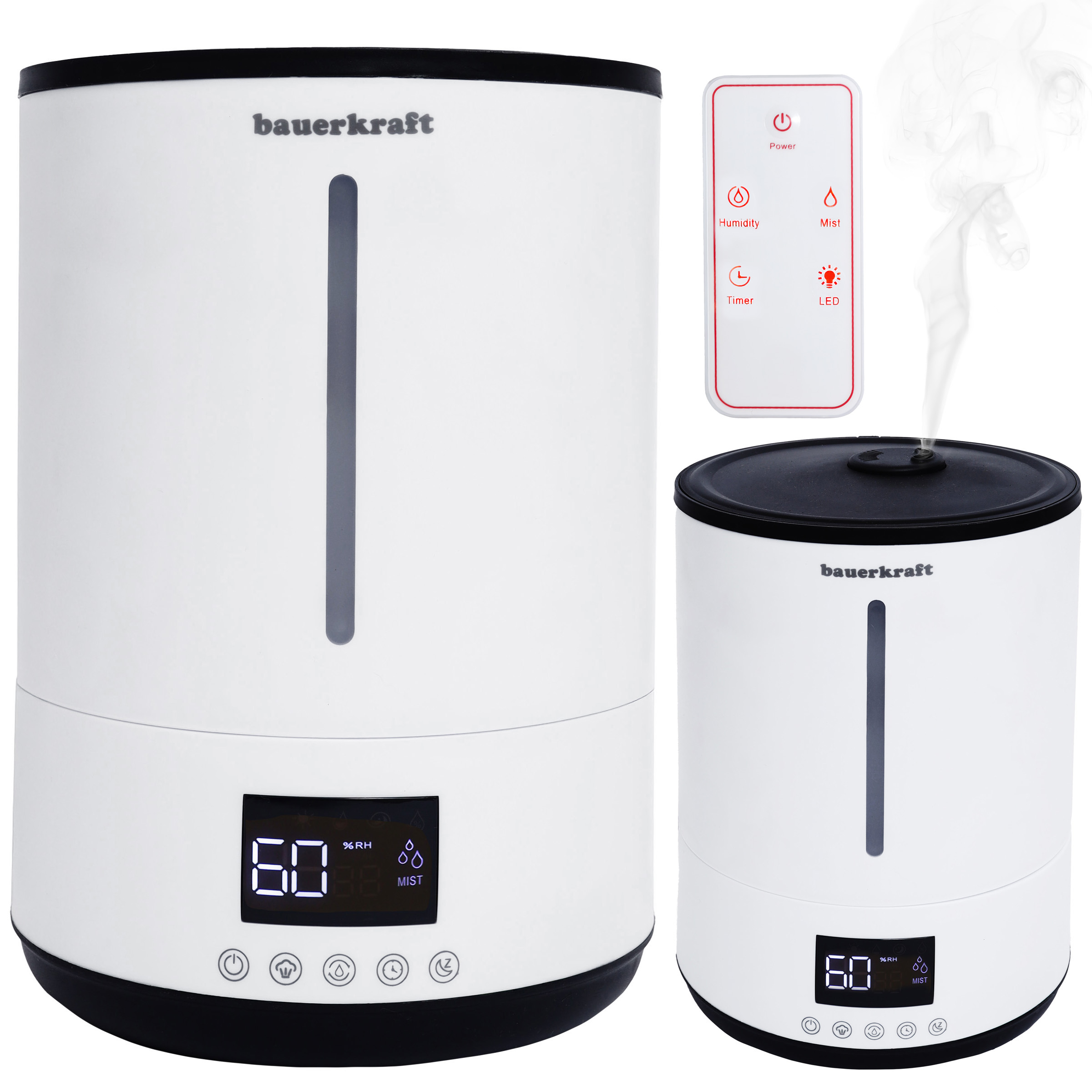 Nawilżacz powietrza filtr odkamieniający aromaterapia pilot timer podświetl